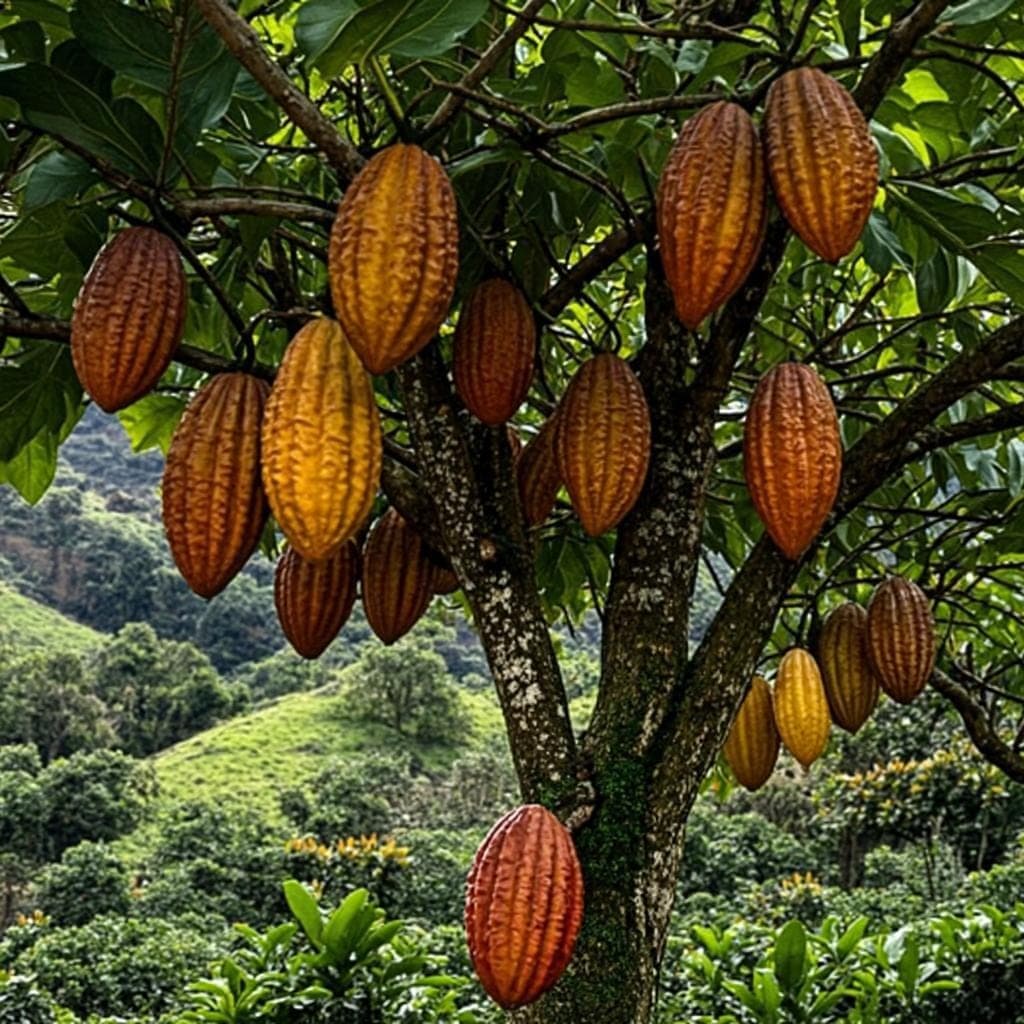Plantación de cacao ecuatoriana